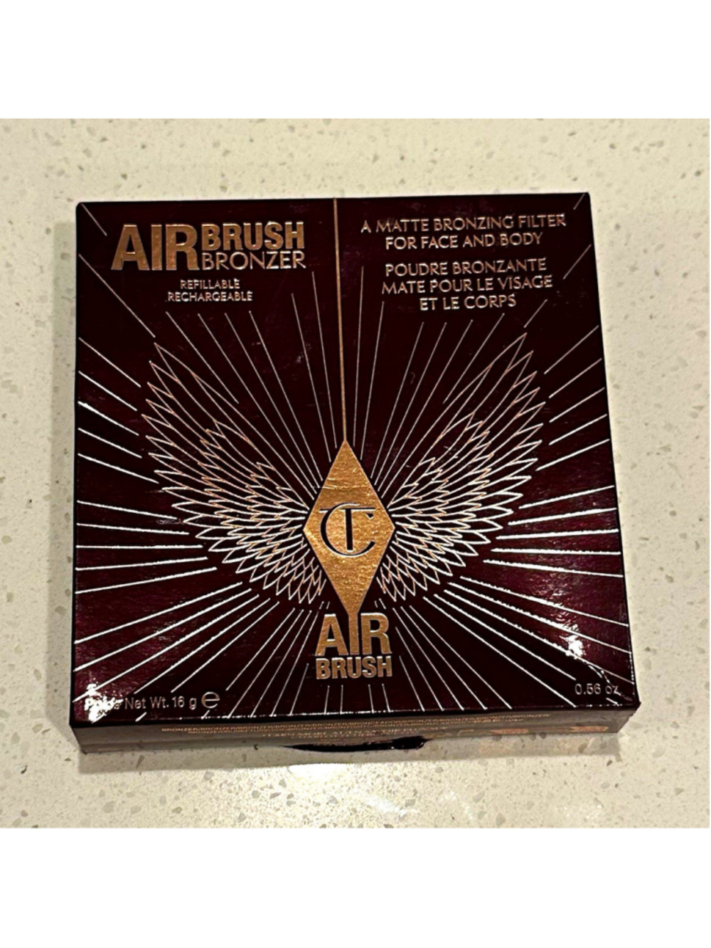Charlotte Tilbury Airbrush Bronzer Matte Refillable Powder ~ Fair 0.56 oz